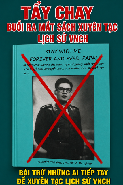 Tẩy chay ra mắt sách xuyên tạc lịch sử VNCH